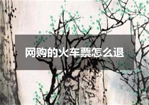 网购的火车票怎么退