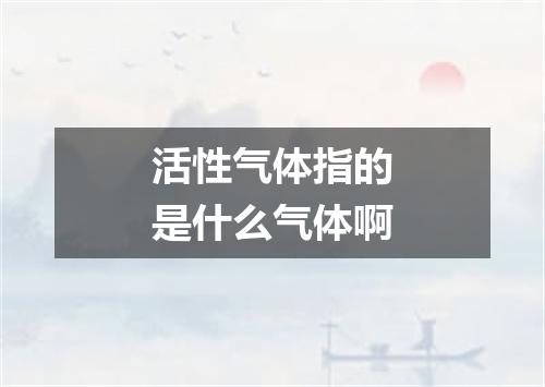 活性气体指的是什么气体啊