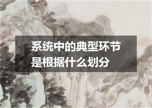 系统中的典型环节是根据什么划分