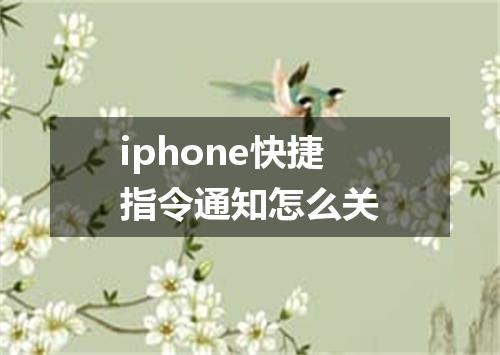 iphone快捷指令通知怎么关