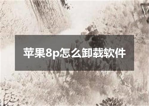 苹果8p怎么卸载软件