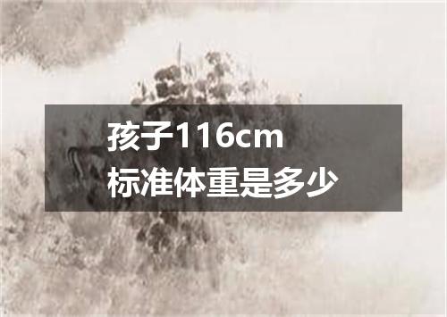孩子116cm标准体重是多少