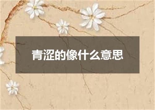 青涩的像什么意思