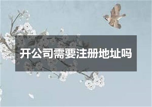 开公司需要注册地址吗