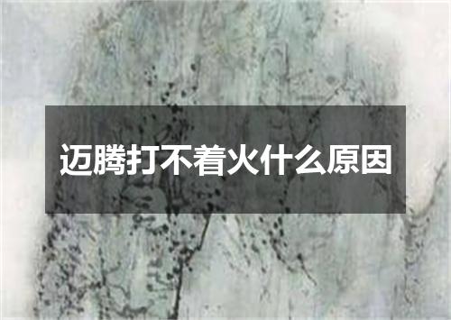 迈腾打不着火什么原因