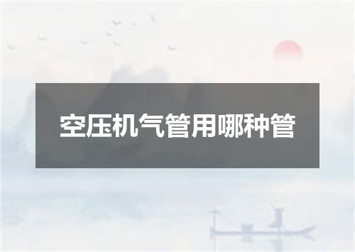空压机气管用哪种管