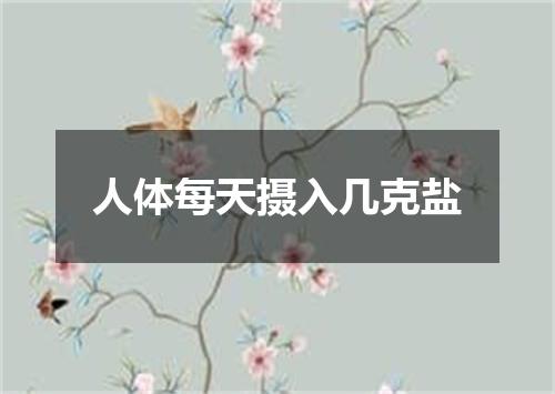 人体每天摄入几克盐