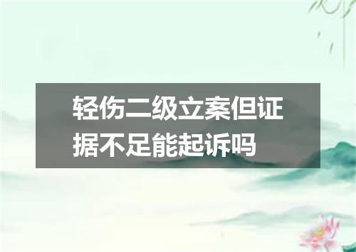 轻伤二级立案但证据不足能起诉吗