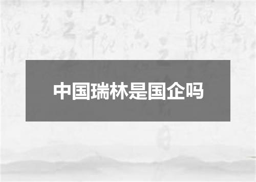 中国瑞林是国企吗