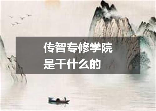 传智专修学院是干什么的