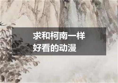 求和柯南一样好看的动漫