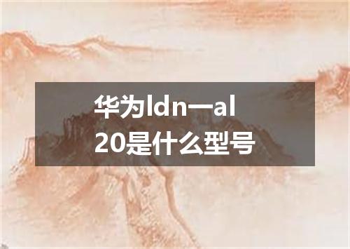 华为ldn一al20是什么型号