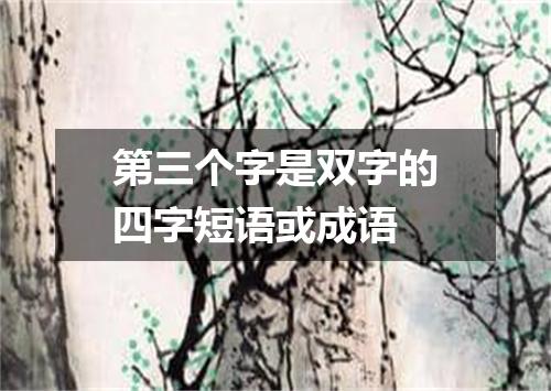 第三个字是双字的四字短语或成语