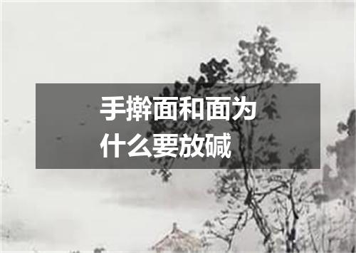 手擀面和面为什么要放碱