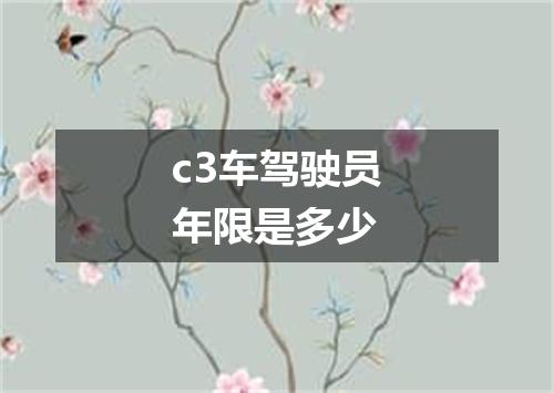 c3车驾驶员年限是多少
