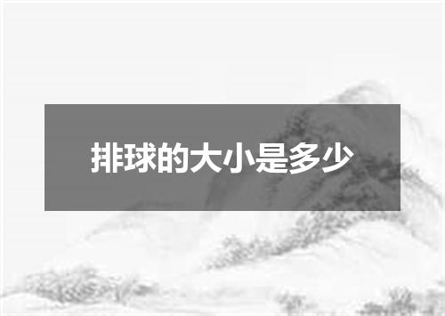 排球的大小是多少