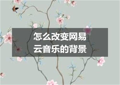 怎么改变网易云音乐的背景