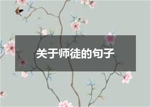 关于师徒的句子