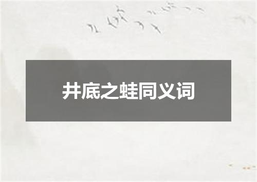 井底之蛙同义词