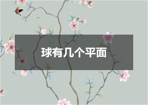球有几个平面