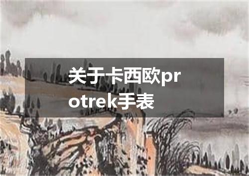 关于卡西欧protrek手表