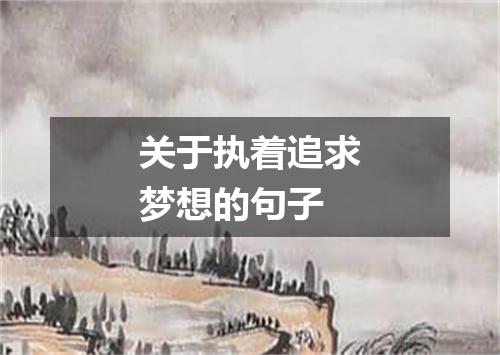 关于执着追求梦想的句子