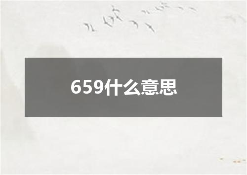 659什么意思