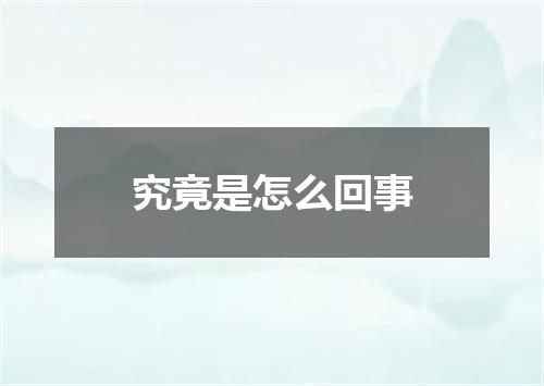 究竟是怎么回事