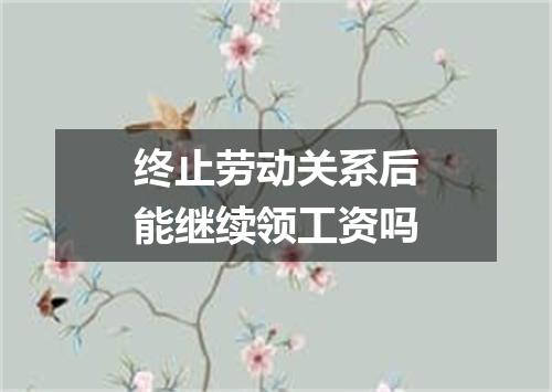 终止劳动关系后能继续领工资吗