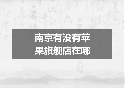 南京有没有苹果旗舰店在哪