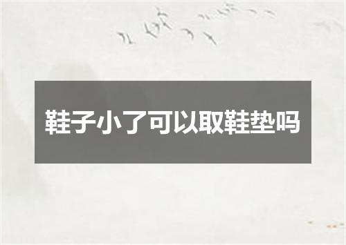 鞋子小了可以取鞋垫吗