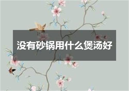 没有砂锅用什么煲汤好