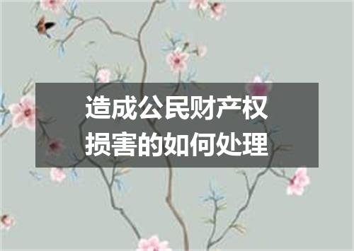 造成公民财产权损害的如何处理