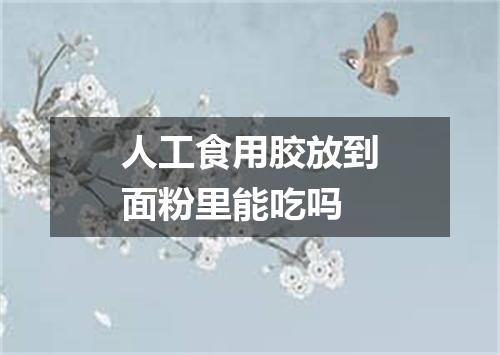 人工食用胶放到面粉里能吃吗