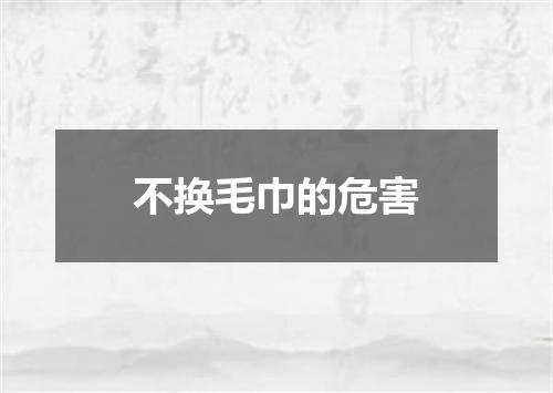 不换毛巾的危害