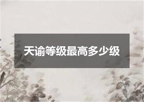 天谕等级最高多少级