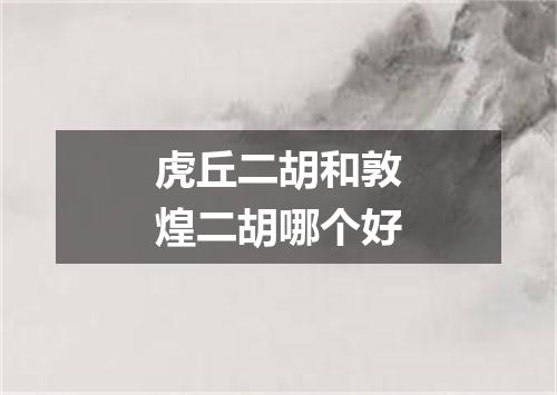 虎丘二胡和敦煌二胡哪个好