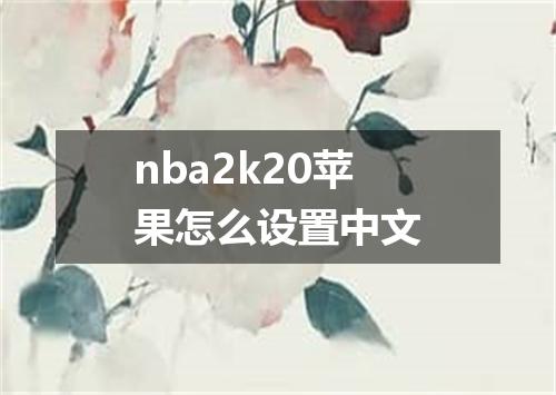 nba2k20苹果怎么设置中文