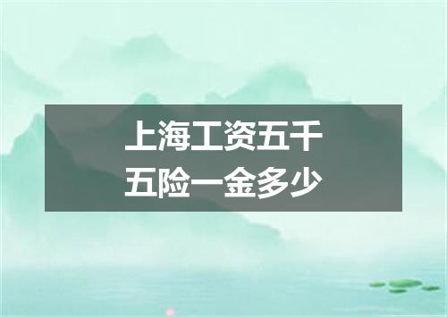 上海工资五千五险一金多少