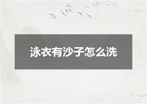 泳衣有沙子怎么洗