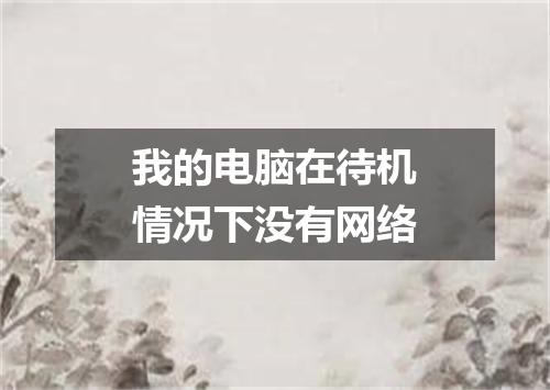 我的电脑在待机情况下没有网络