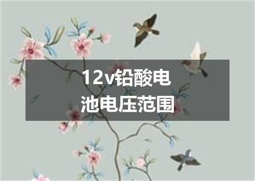 12v铅酸电池电压范围