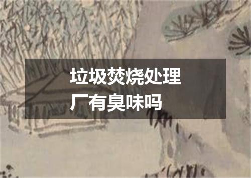 垃圾焚烧处理厂有臭味吗