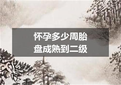 怀孕多少周胎盘成熟到二级