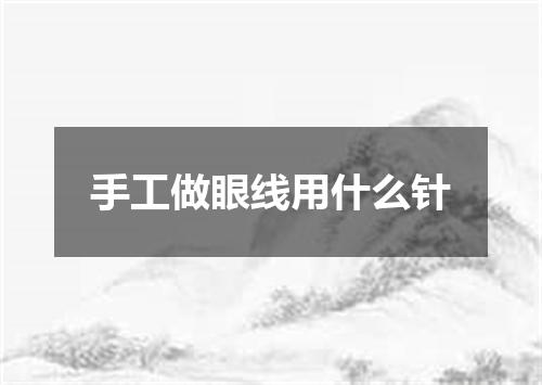 手工做眼线用什么针