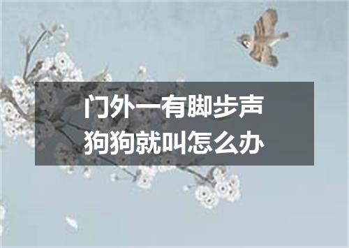 门外一有脚步声狗狗就叫怎么办