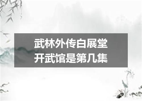 武林外传白展堂开武馆是第几集