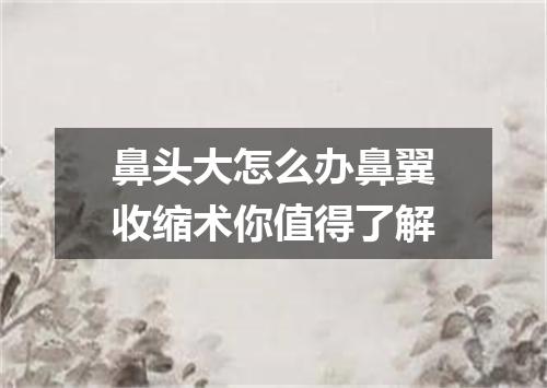 鼻头大怎么办鼻翼收缩术你值得了解