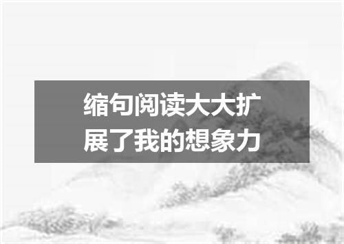 缩句阅读大大扩展了我的想象力
