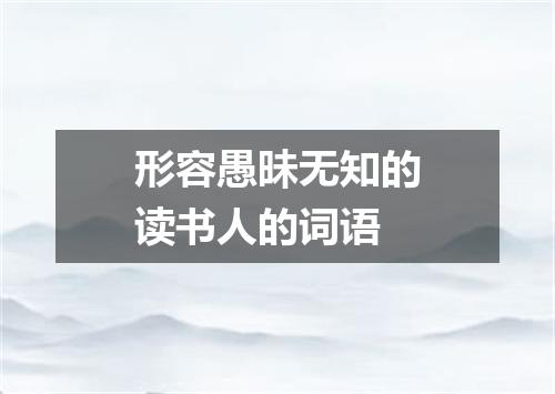 形容愚昧无知的读书人的词语